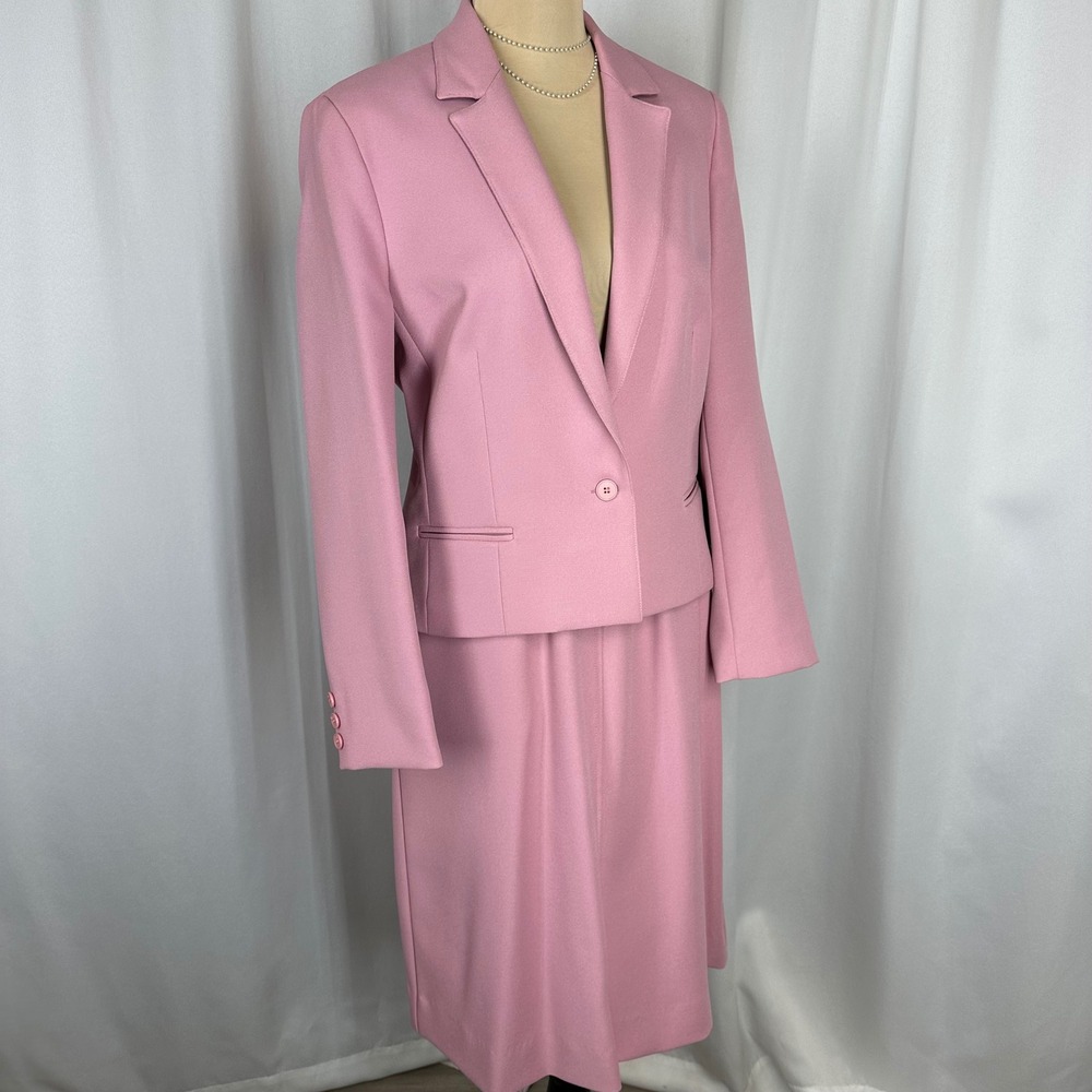 Vintage Haberdashery by Personal Pink Skirt Suit Set Size 10 Union Made